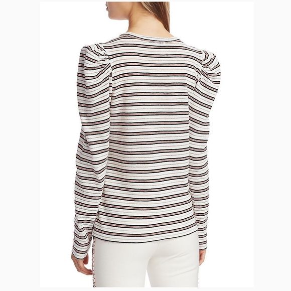 DEREK LAM 10 CROSBY| Amara Long-Sleeve Puff-Shoulder Tee - Picture 5 of 8